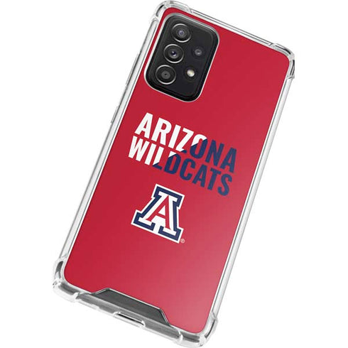 University of Arizona Wildcats Logo Split Red Galaxy A72 5G Clear Case